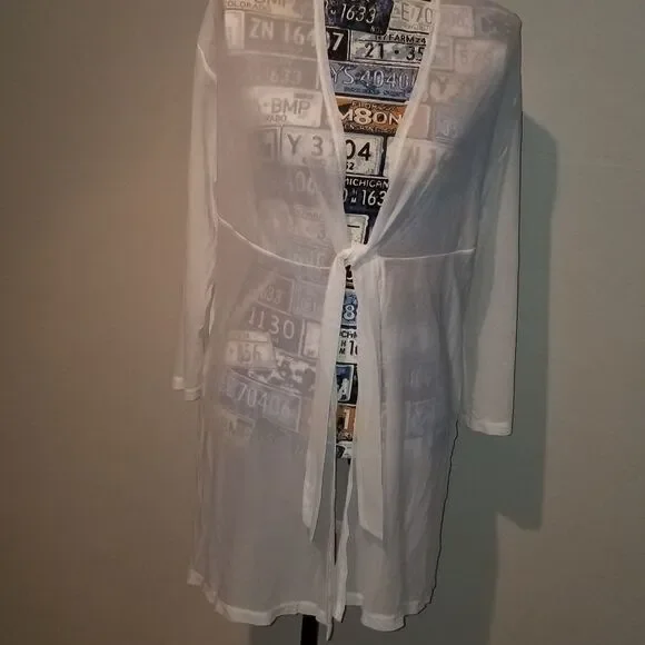 White cover up by J Valdi size L - Picture 7 of 9